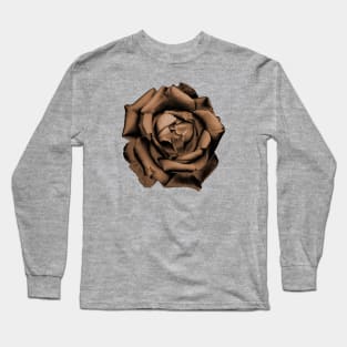 Orange Charcoal Rose Long Sleeve T-Shirt